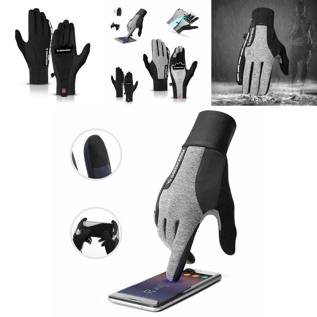 Comfortable Men Winter Warm Windproof Waterproof Anti-slip Thermal Touch Screen Gloves For Outdoor Use