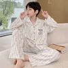Boys Cotton Pajama Set Long Sleeve Hoodie Sleepwear Kids Teens 2026 Soft Cloud Home Wear