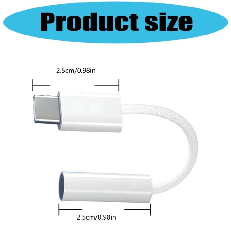 Braided USB C To 3.5mm Headphone Adapter Supports Charging And Delivers Studio Quality Audios