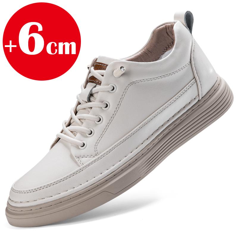 2025 Summer Breathable Elevator Shoes, 6 Cm Height-enhancing Outdoor Sneakers, Men's Fashionable Black Height-enhancing Shoes