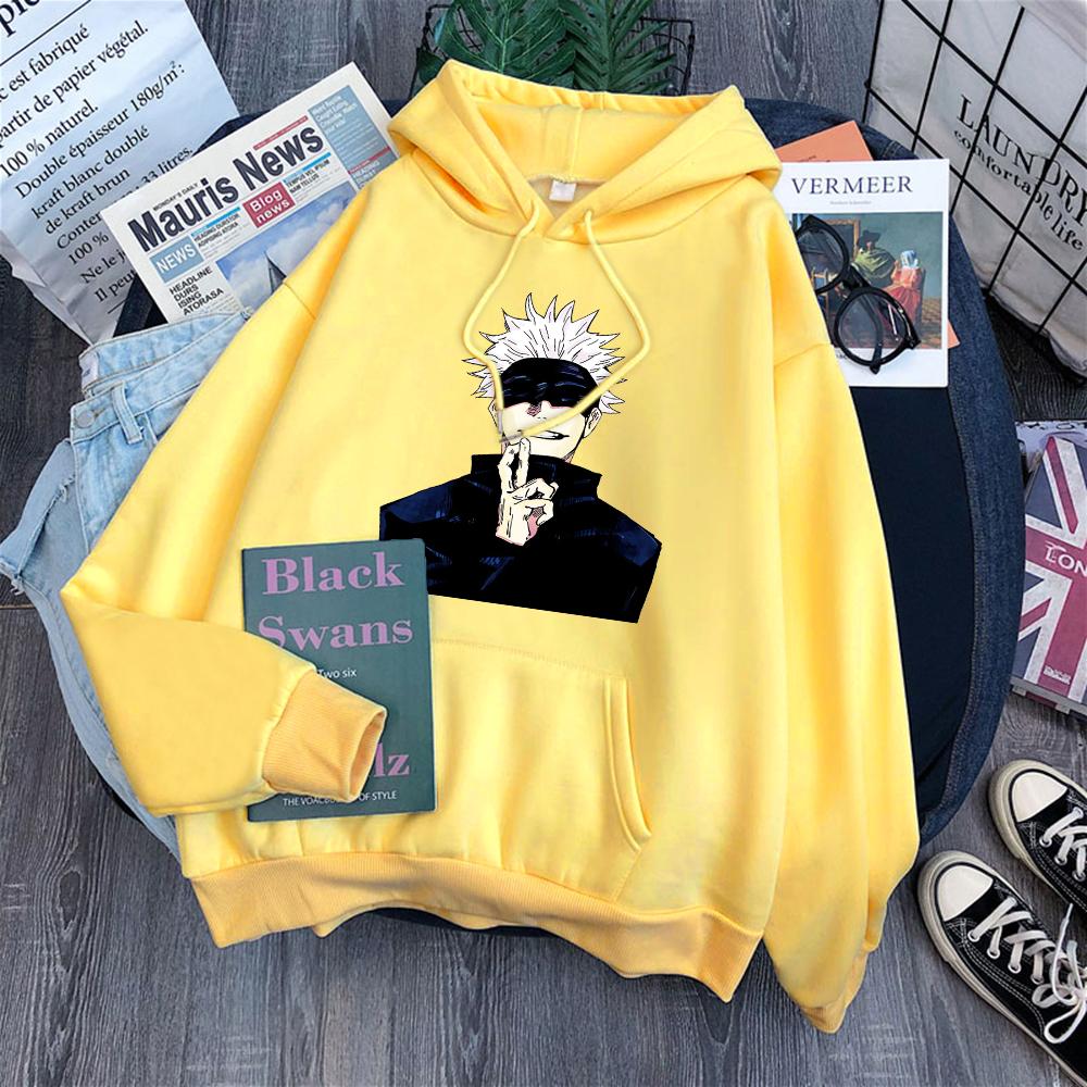 Gojo Satoru Jujutsu Kaisen Printing Hoody Thick Winter Sportwear Fleece Autumn Sweatshirt Oversized Loose Hoodie