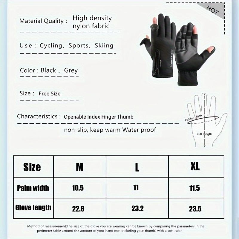 1 Pereche de Mănuși de Iarnă Unisex Calde, Antiderapante, Căptușite Cald cu Bumbac, Impermeabile, Antiderapante, Rezistente la Vânt - Pentru Sporturi în Aer Liber,
