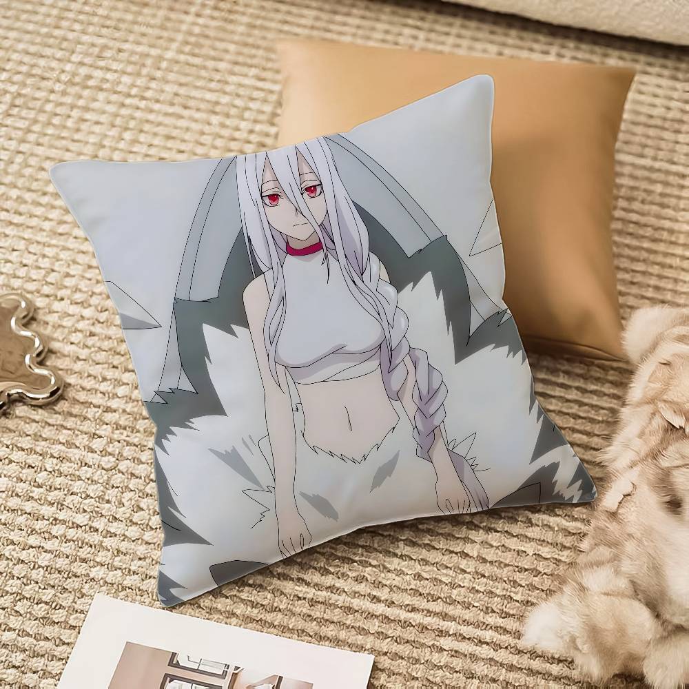 Anime S-So Im A Spider So What Pillow Case Anti-dustmite Invisible Zipper Sofa Bed