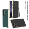 Samsung S25 Ultra Electroplated Leather Phone Case with Anti-Fall and Lens Protection