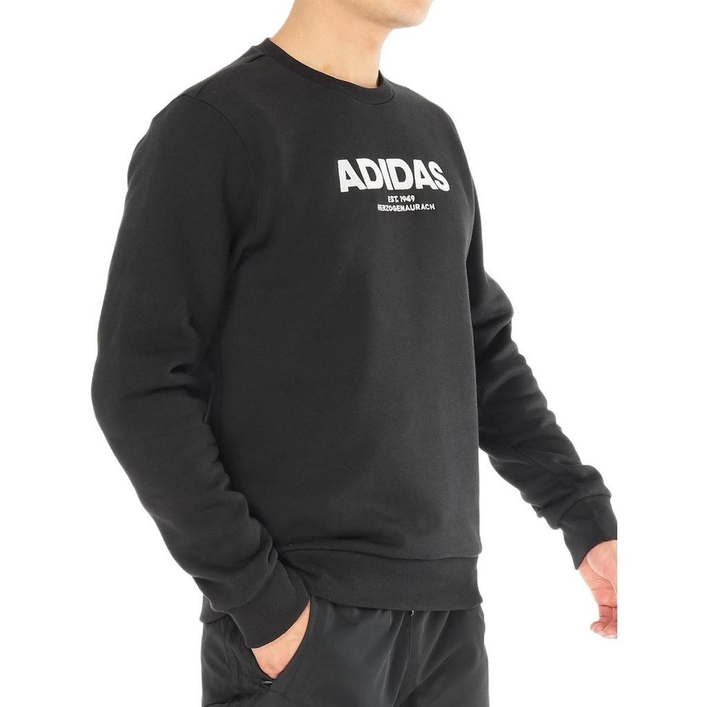 Adidas Sweatshirts Men's Black Crew Neck Moderate Regular CZ9075