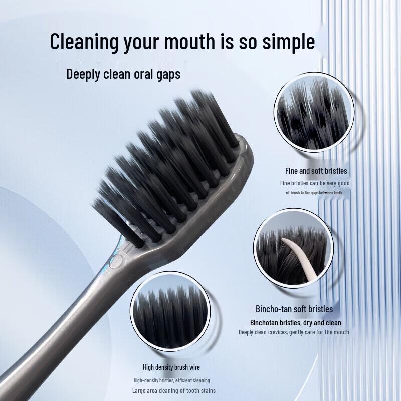 Saky Binchotan Charcoal Toothbrush & Floss Set