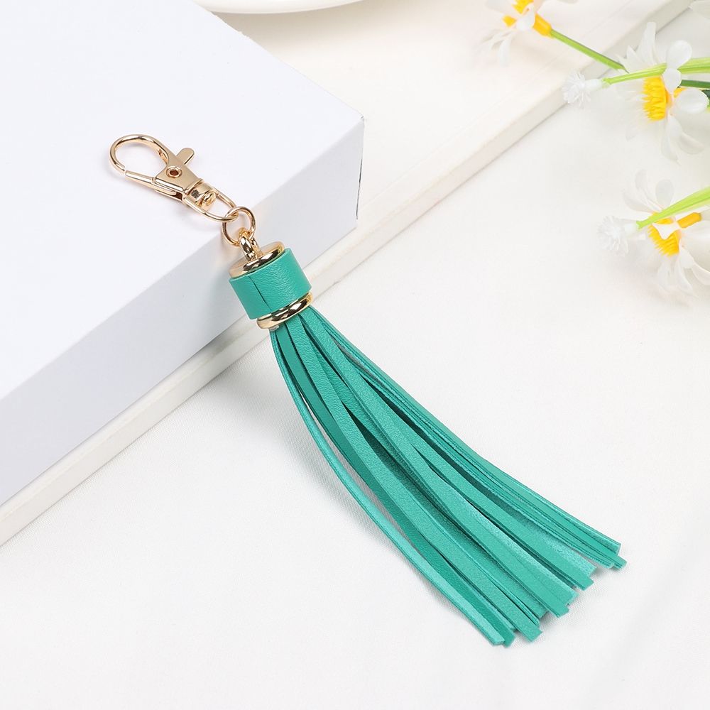New Fringe Jewelry Women Cute KeyRing KeyChain Strap PU Leather Tassels Tassel Key Chain