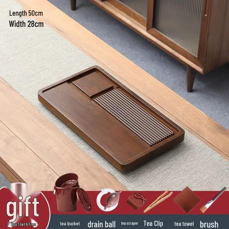 

Solid Wood Rectangular Drainage Tea Tray