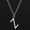 Viking Rune Necklace for Women Stainless Steel Norse Runic Pendant Layering Minimalist Jewelry Gift Delicate Feminine