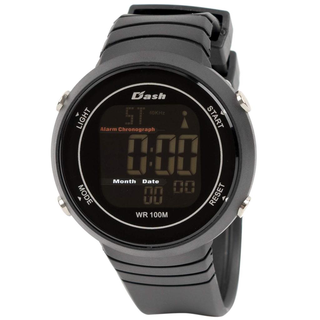 Digital Dash Inverted Urethane Black [Arias] ADWW18106RC-05 Men's Radio-controlled Watch, Waterproof, Multifunctional, Backlit, LCD, Belt,
