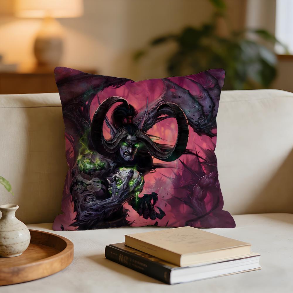 Warcrafts of World WWOW Cushion Cover Short Plush Pillowcase for Bed Sofa Carwashable