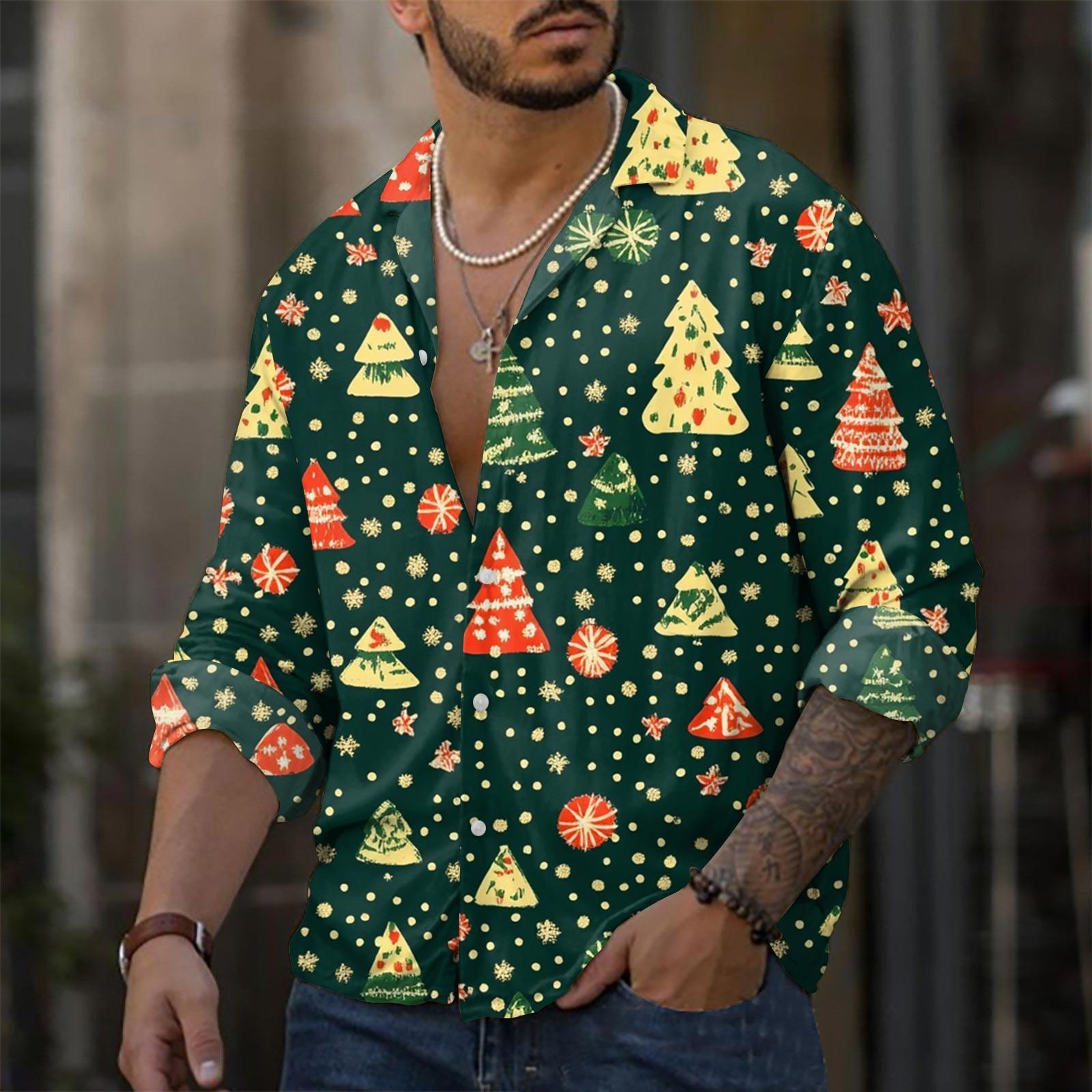 

Мужская повседневная свободная рубашка с длинными рукавами, модная рубашка с лацканами, топ L зелёный