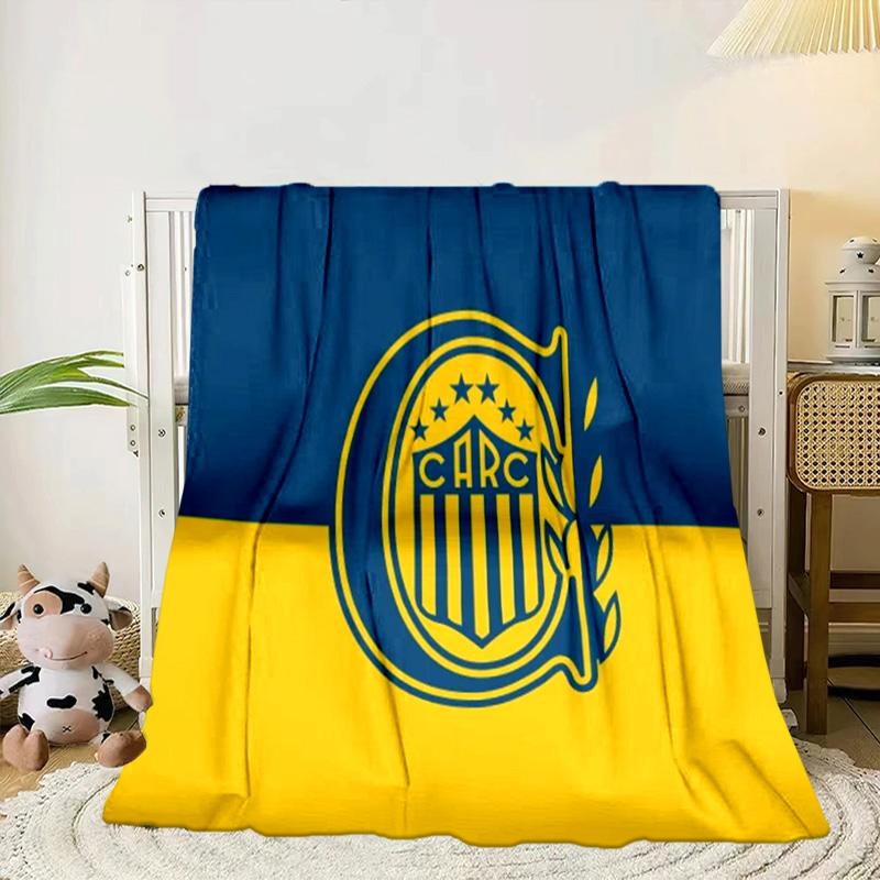 Rosario Central Crest Portable Blanket/Soft Blanket Bedding Blanket Suitable for Travel Camping Living Rooms Offices Sofas Fan Gifts