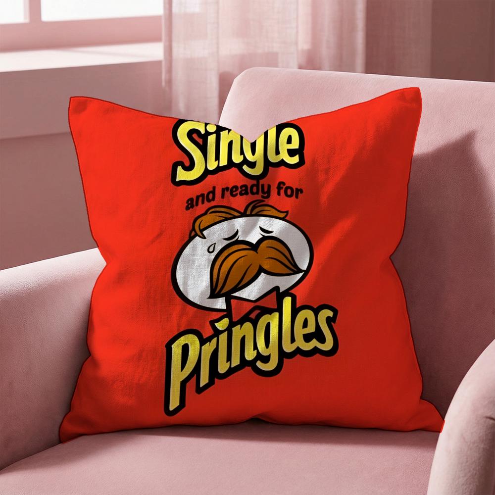 P-pringles Decorative Cushion Cover Multi-Scene Pillow Cover for Home & Car - Reversible, Soft & Durable for Daily Use