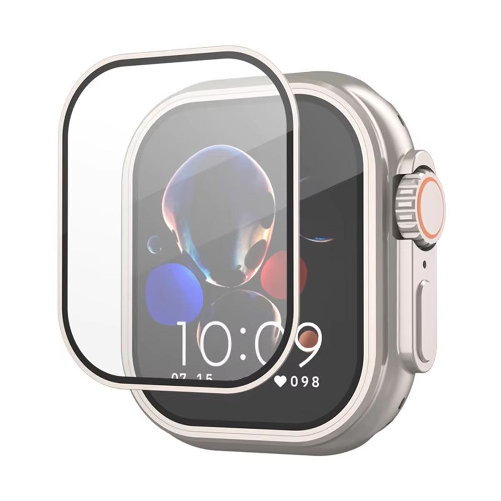 Tempered Glass Screen Protector with Titanium Alloy Frame for Apple Watch Ultra 49mm (iWatch 8)