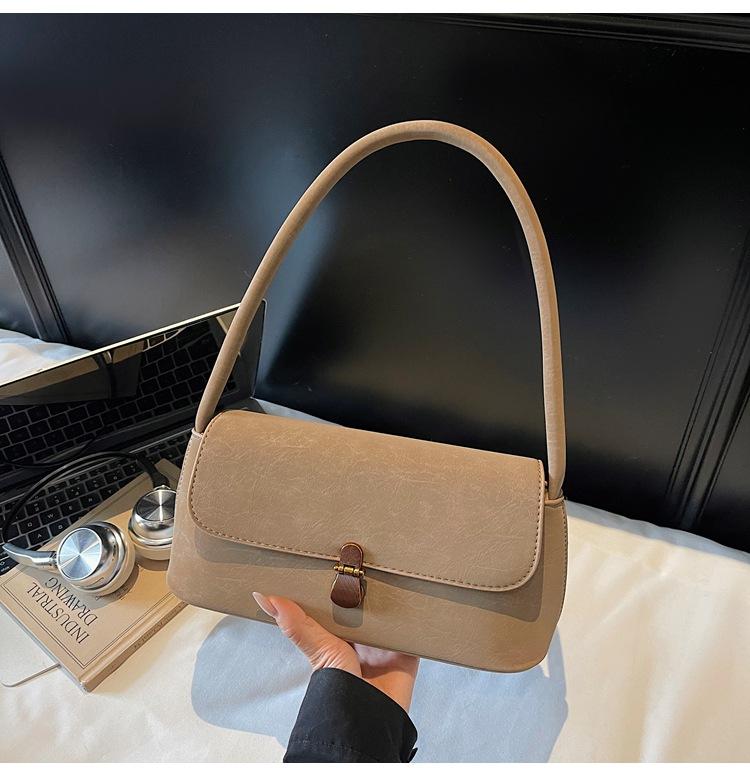 

High-end retro underarm bag women s 2025 new commuter handbag fashionable commuter shoulder bag хаки