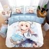 Anime G-Genshin Impact Duvet Cover Pillowcase Anime Girl Bedding Set Adult Boy Teen Children Bedroom Decoration Queen King Size