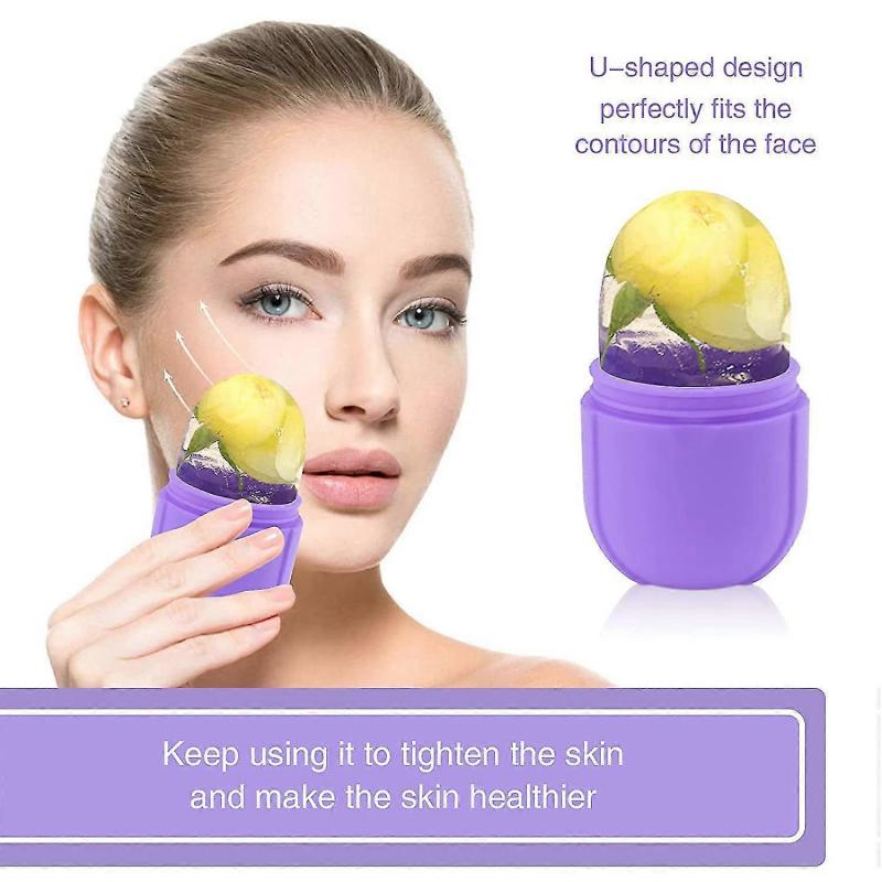ice Face Roller, Ice Facial Roller For Face Eyes And Neck To Brighten Skin & Enhance Your Natural Glow/reusable Facial Treatment Tools (b, Purple)