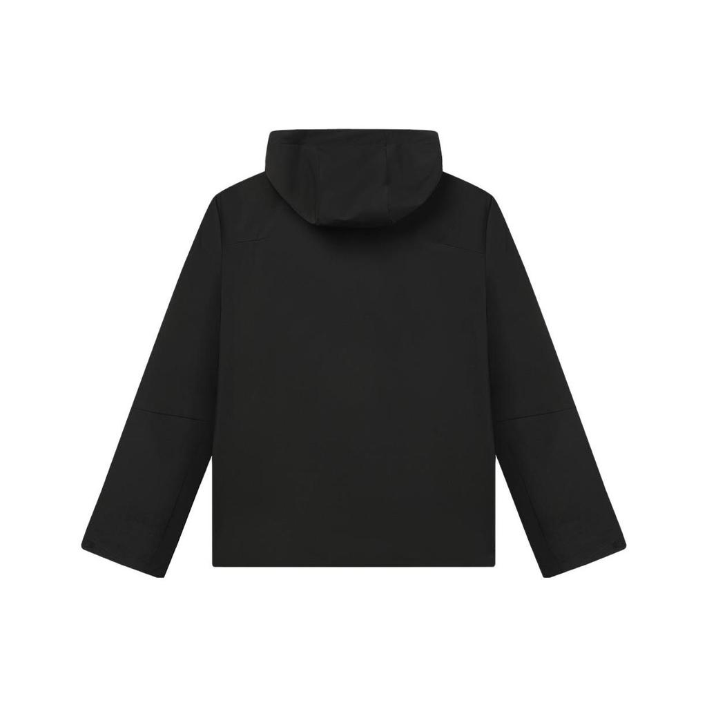 Fila Solid Color Hooded Woven Jacket Men Jackets Black F11M342702F-BK