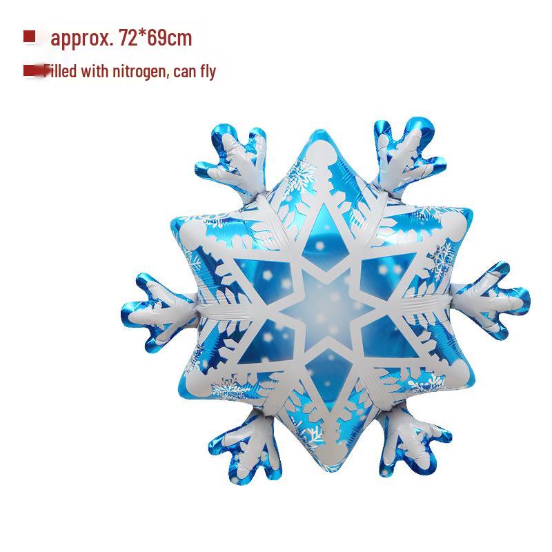 

Рождественская снежинка, мультяшный реквизит для фото и украшения для вечеринки, воздушные шары из алюминиевой фольги