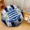 Queens Park Rangers FC Automatic 3‑Fold Umbrella 8‑Rib Windproof Folding Umbrella Sun Rain Protection For Outdoor Travel Daily Use