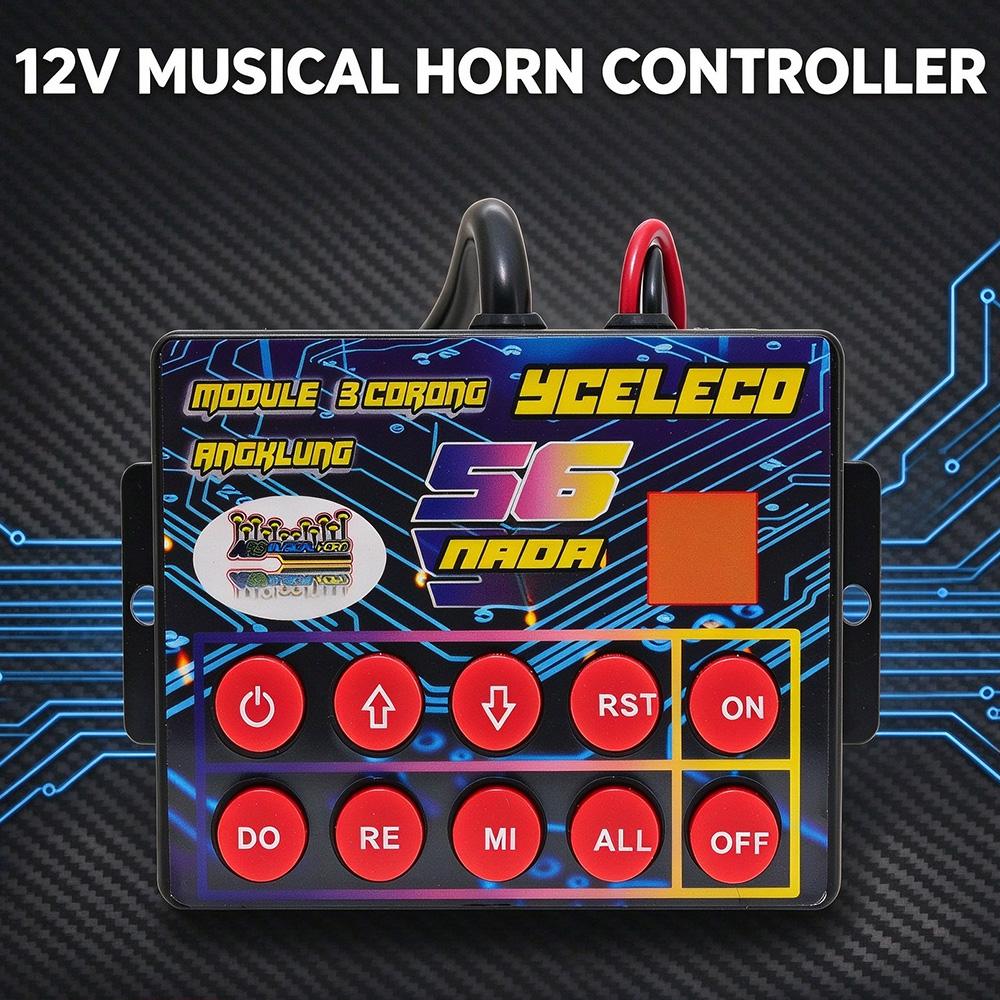 56 Nada Horn Controller Angklung Basuri Telolet 56 Melodií 12V Hudební Vzduchový Klakson Controller Regulátor pro Auto Loď Nákladní Auto Mořské