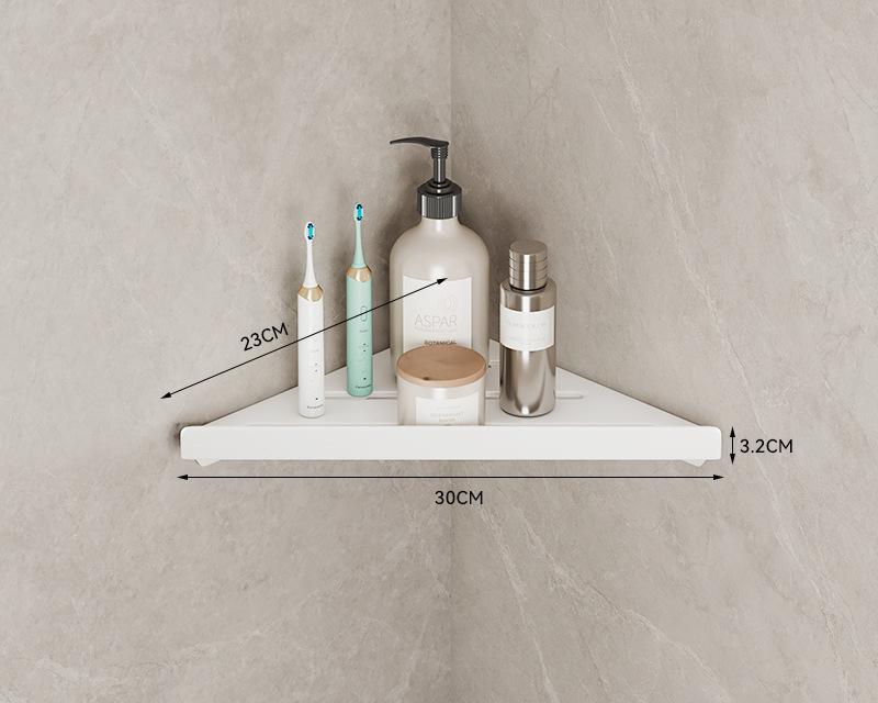 Bathroom Corner Storage Rack Punch-Free Toilet Alumimum Organization Storage Shelves for Wall Toiletries Shower Accessories New
