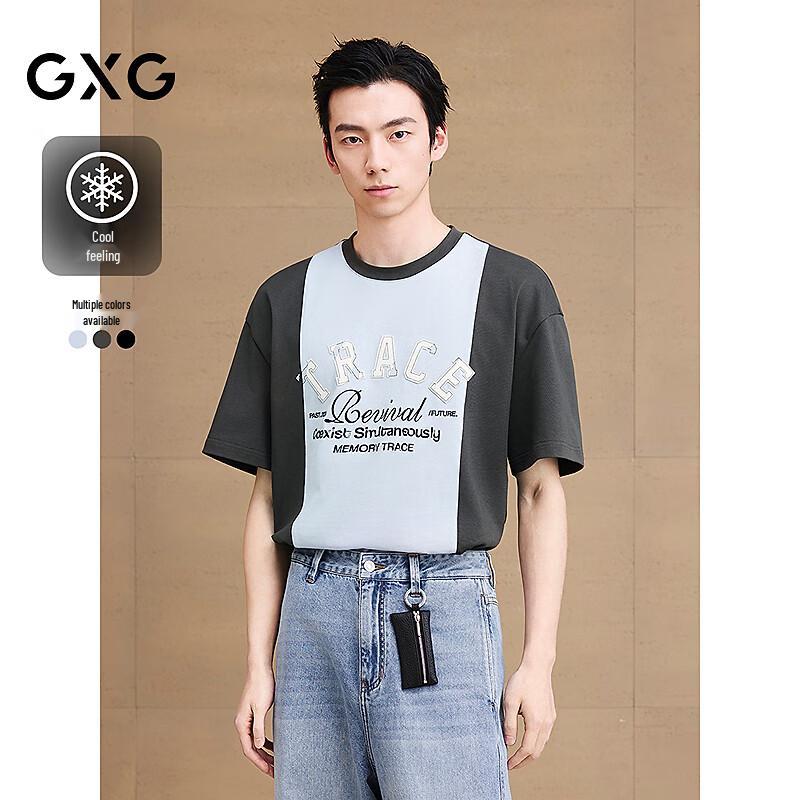 GXG Men s Cooling Letter Applique Crew Neck T-shirt XL