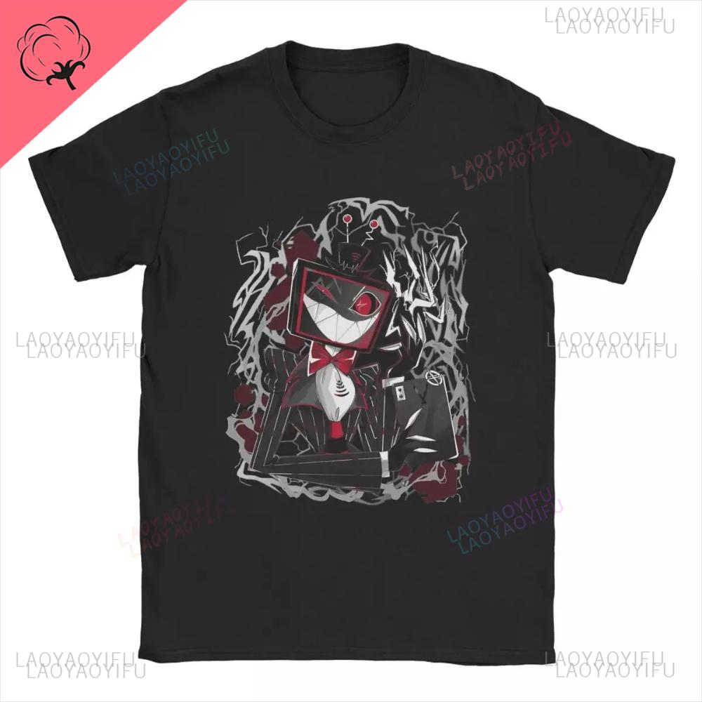 Hazbins Hotels Common Design Social Club Printed Comfortable Personality Novelty Trending Clothes High Quality Cotton Trending