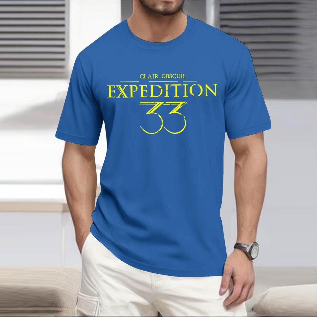 Stylish And Casual Men's Round-neck Loose-fitting Short-sleeved Top.