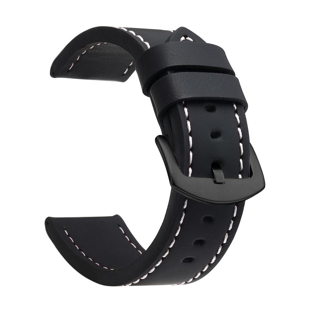 SAMCO Bracelet de Montre Sport Cuir Vintage Boucle Acier Inoxydable Accessoires de Montre 18mm 20mm 22mm 24mm