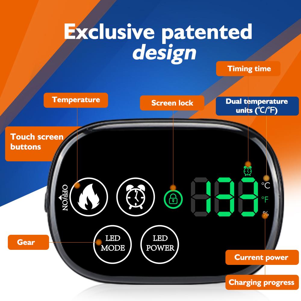 660 850nm Red Light 3 In 1 Thermal Knee Massager Shoulder Knee Elbow Heating Massage Support Brace Rechargeable Pad Muscle Relax