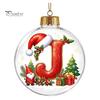 Winter Holiday Party Supplies 26?Letter Acrylic Christmas Ball Ornament, 3D Crystal Style Alphabet Decorative Ornaments for Fireplace Hanging