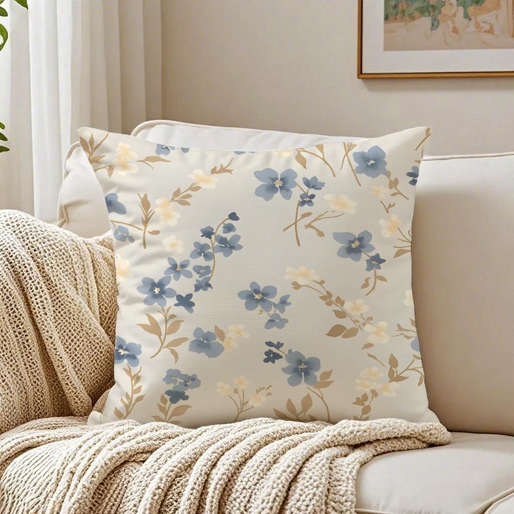 Retro Floral Classical Elegant Style Cushion Cover Pillowcase Antidustmite Living Room Sofa Decor Cushion Room