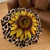 1P Leopard-print sunflower Umbrella-8-Rib Reinforced, Automatic Open, Lightweight & Durable, Cute Fashion Accessory for Outdoor-Q203