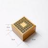 Quadrate Bamboo Hollow Out Incense Box Carved Pattern Incense Coil Box Household Indoor Incense Tea Ceremony Decoration Article