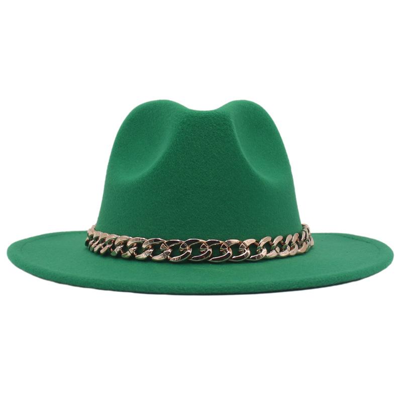 Acrylic Chain Men'S And Women'S Multi-Colored Stage Hat Woolen Felt Hat Jazz Top Hat Hat