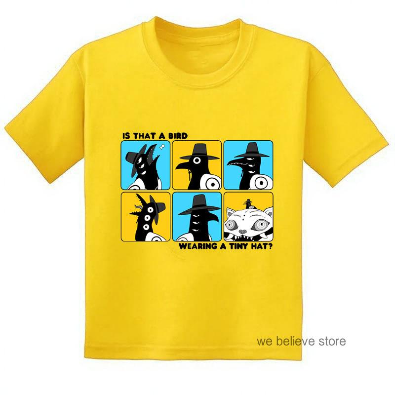 

Children s Clothing Hot Movie Print Fashion Casual Tops Toddler Girl Boy Clothes Funny Cute Bird Tiger Cartoon T-shirts 170cm жёлтый