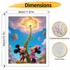 Disney Digital Oil Painting Art Painting Mickey and Minnie Fantasy Garden Handmade Diy Home Decorations