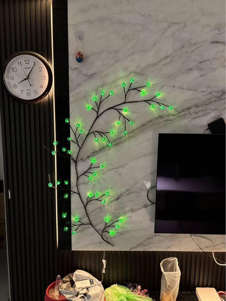 Branch and Vine LED Fairy Lights: Shapeable Butterflies & Flowers for Indoor Wall Decor and Creating a Romantic Atmosphere.