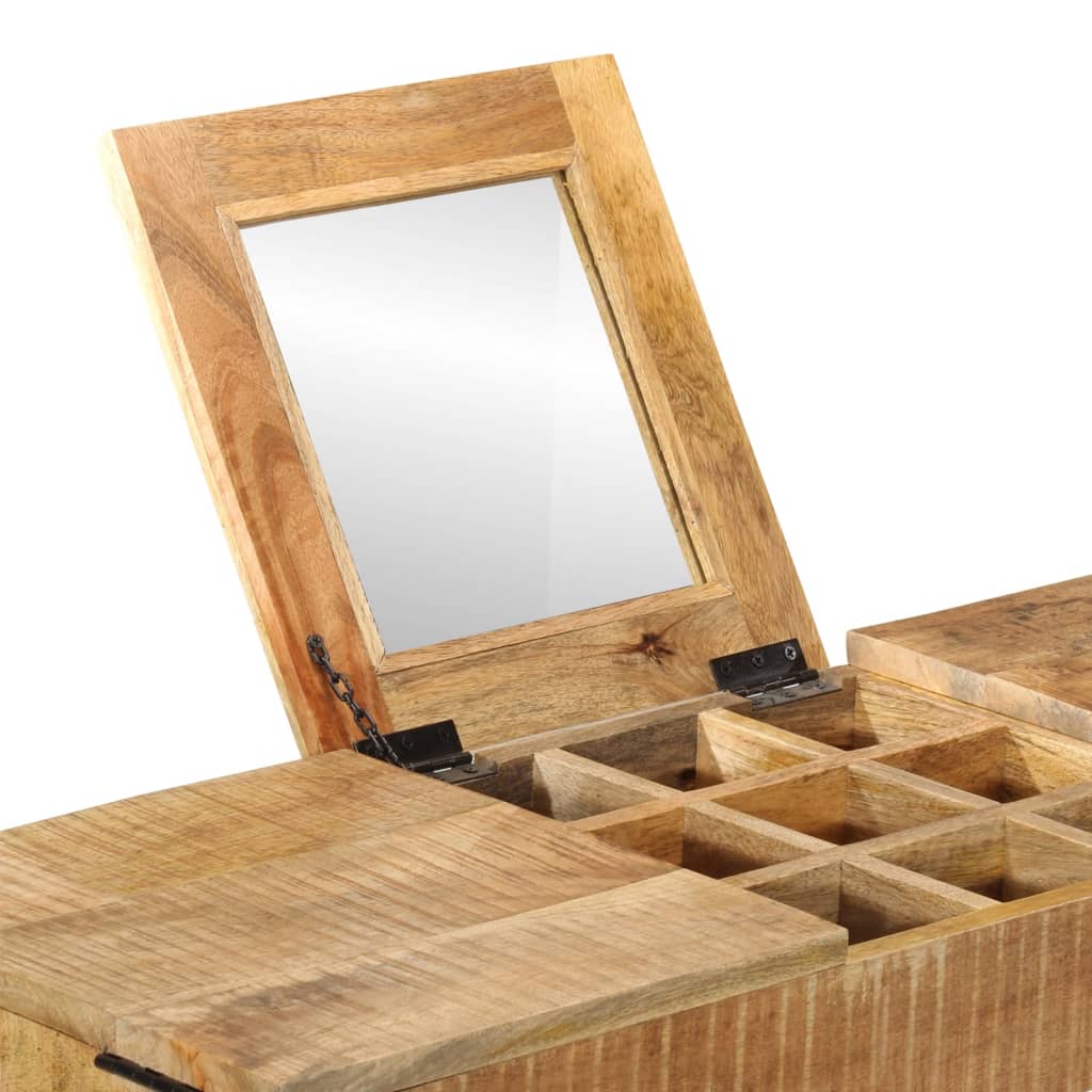 Vanity Table 105x35x75 cm Rough Solid Wood Mango and Iron
