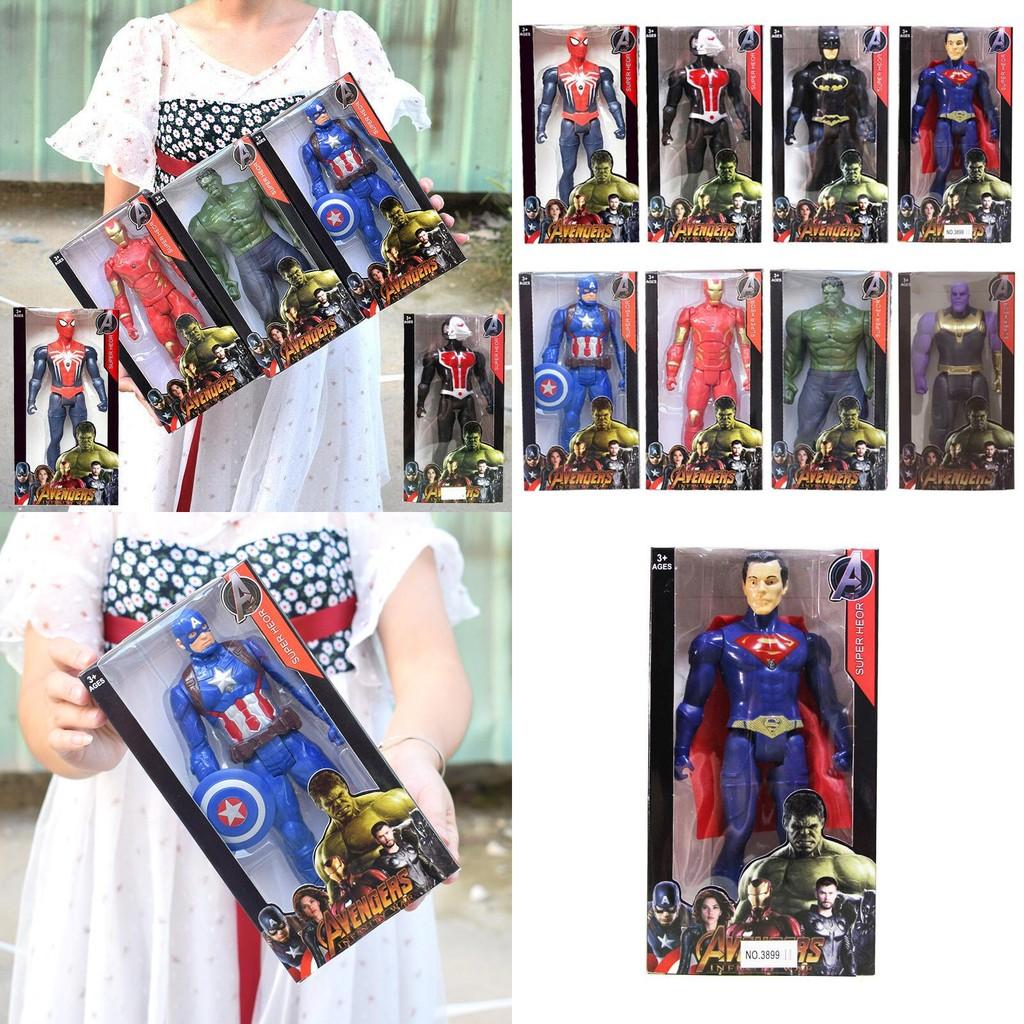 Atemberaubende Spiderman Hulk Iron Man Captain America Actionfigur Mit Hellem LED-Licht Ausgezeichnet Für Kindergeschenke Und Zum Ausstellen