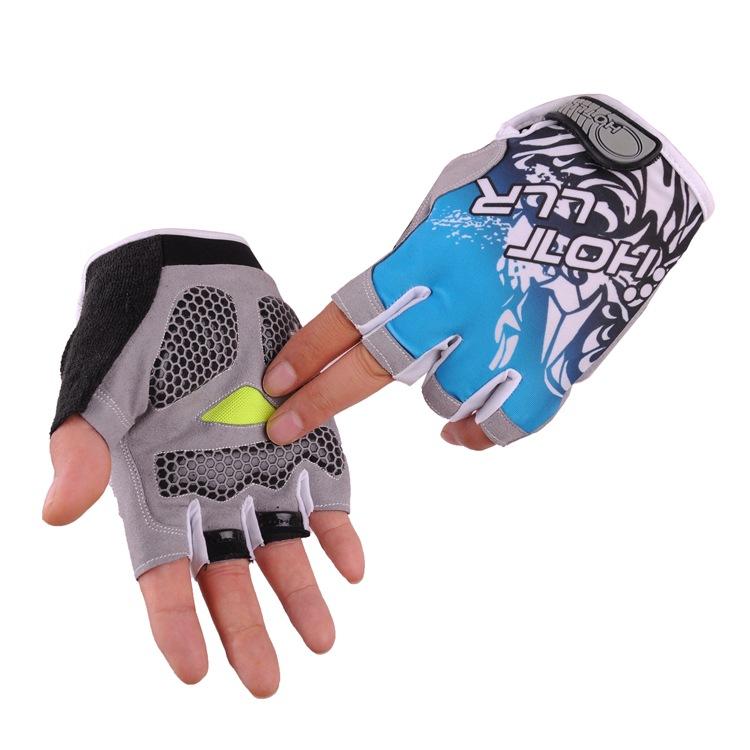 Unisex Half-Finger Riding Gloves Washable & Breathable Fitness Gym Cycling Gloves M небесно-голубой