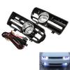 1 Pair Car Front Bumper Headlight Sport Grill Kidney Running Lights For VW GOLF MK4 1997-2006 With LED DRL Fog Lamp Accessories
