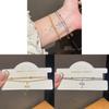 Bracciale con Ciondolo a Croce con Pietre di Zircone per Donne Gioiello Elegante Regalo