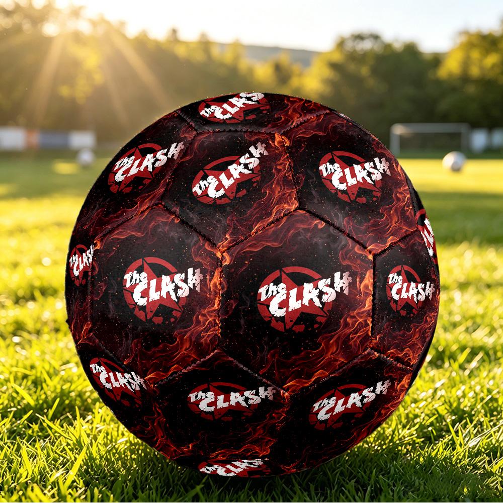 The Clash Print Standard Size 5 Soccer Ball Durable Shock?Absorbing Ball For Training Match Outdoor Play