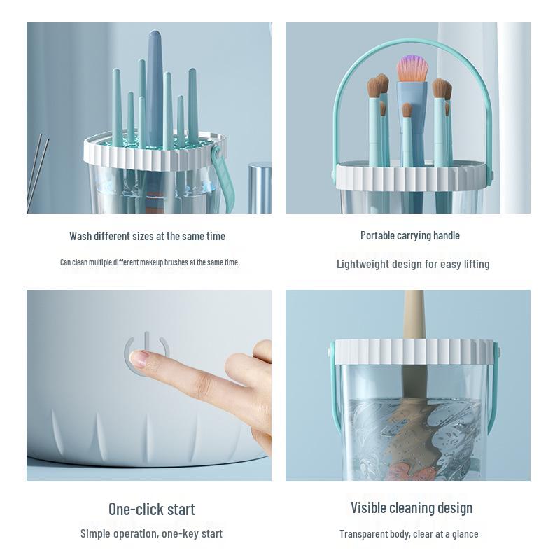 Electric Makeup Brush Cleaner & Storage Box - Multi-functional Beauty Tool