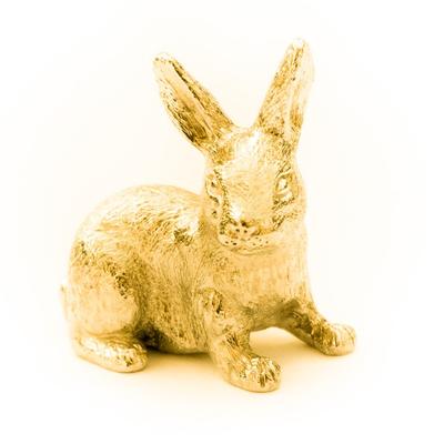 Large Rabbit (22ct Gold Plated) Made In England Animal Art Figurine Collection
