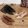 Damen Slingback Pumps mit spitzer Zehenpartie und niedrigem Absatz für Büro und Abendgarderobe