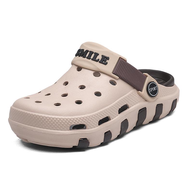 Children's Slippers Wear Boys and Girls Non-slip Bag Head Two Wear Beach Sandals Children Cute Thick-soled Hole Shoes Men